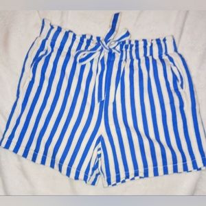 J Crew drawstring striped shorts